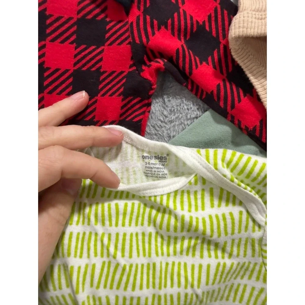 Baby‎ Onesies Sleeper Bundle Gerber Carters NB 3M 6M 9M Plaid Tie Dye 8pc Set